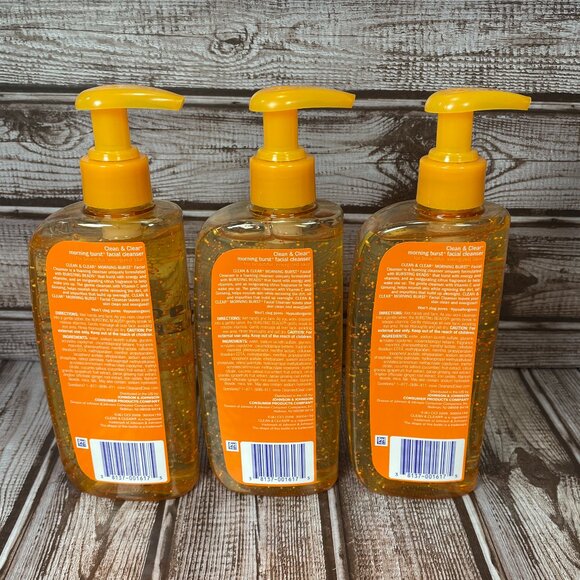 Lot of 3 Clean & Clear Morning Burst Facial Cleanser Oil-Free Bursting Beads 8 O - Picture 2 of 5